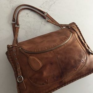 FURLA “Farrah” leather whipstitch bag